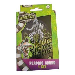 NEW BEETLEJUICE Collectors Playing Cards‎ Designed Mischievous Spirit 3D Tin Box
